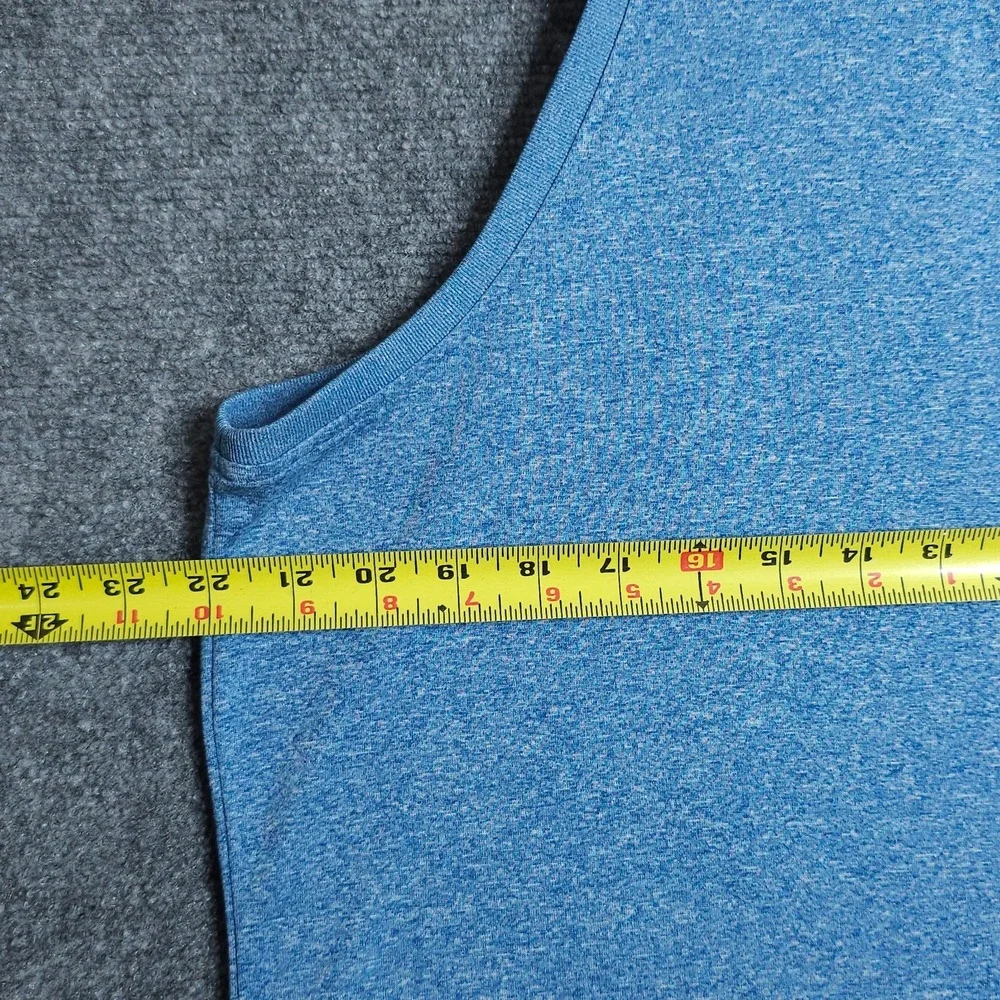 Nike Dri Fit Tank Tee Womens XL Blue Sleeveless Scoop Neck Running Training Gym